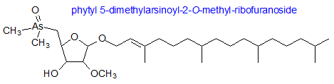 Formula of phytyl 5-dimethylarsinoyl-2-O-methyl-ribofuranoside