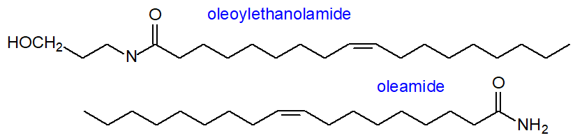 Formulae of oleamide/oleoylethanolamide