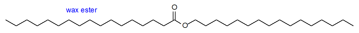 Formula of a wax ester