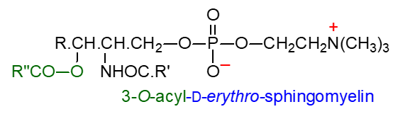 Formula of 3-O-acyl-sphingomyelin
