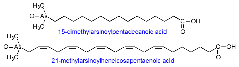 Formulae of arseno-fatty acids