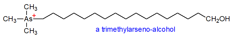 A cationic trimethylarseno-fatty alcohol