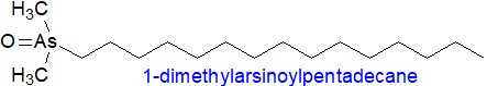 Formula of 1-dimethylarsinoylpentadecane