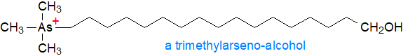 A cationic trimethylarseno-fatty alcohol