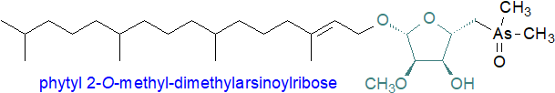 Formula of phytyl 5-dimethylarsinoyl-2-O-methyl-ribofuranoside