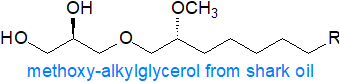 A methoxy alkylglycerol from shark oil