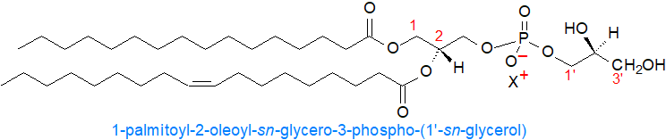 Structural formula of phosphatidylglycerol