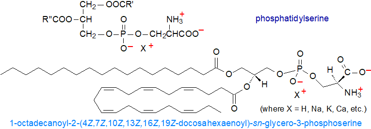 Formula of phosphatidylserine