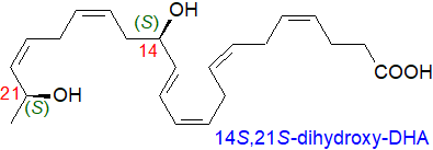 Formula of 14S,21S-dihydroxy-DHA