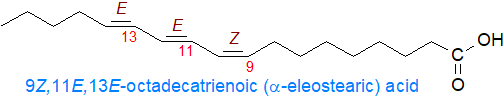 Formula of alpha-eleostearic acid