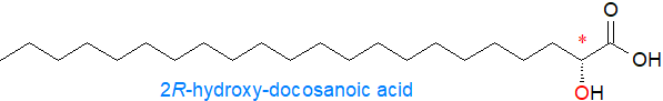 Structural formula of 2-hydroxy-docosanoic acid