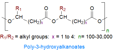 General formula for polyhydroxyalkanoates