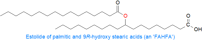 Estolide of palmitic and 9-hydroxystearic acids