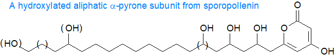 A hydroxylated aliphatic alpha-pyrone unit of sporopollenin