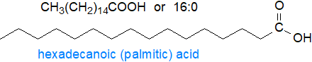 Stuctural formula of hexadecanoic acid