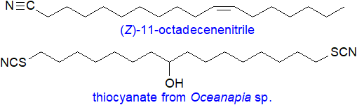 Structures of an alkyl cyanide and thiocyanate