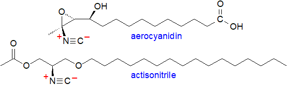 Structures of of aerocyanidin and actisonitrile