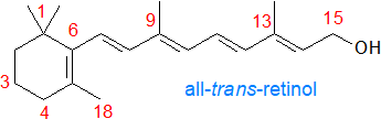 Formula of all-trans-retinol