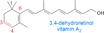 Formula of 3,4-dehydroretinol