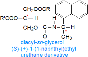 Chiral urethane derivative of diacylglycerols