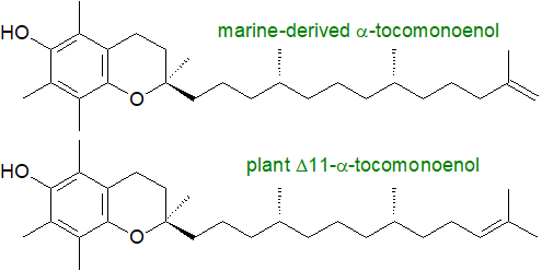 Formulae of some tocomonoenols