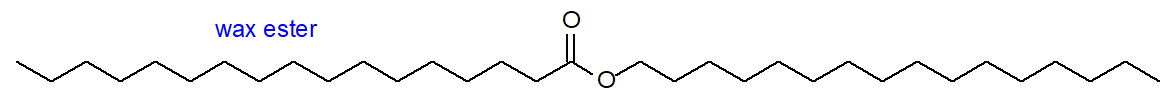 Formula of a wax ester