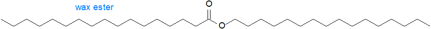 Formula of a wax ester