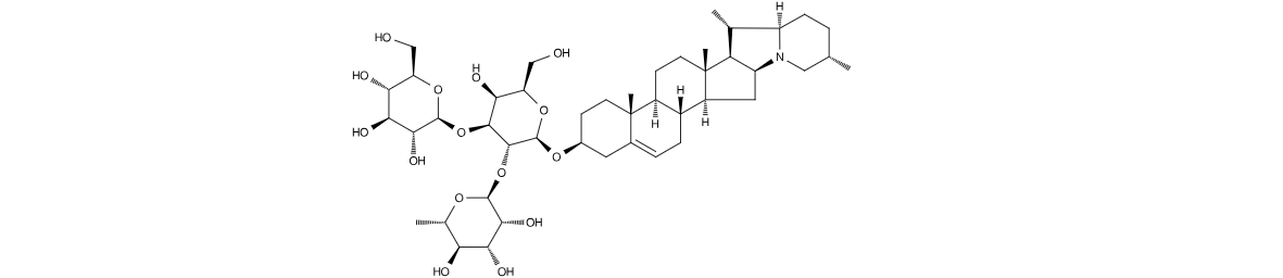 Structural drawing of alpha-Solanine